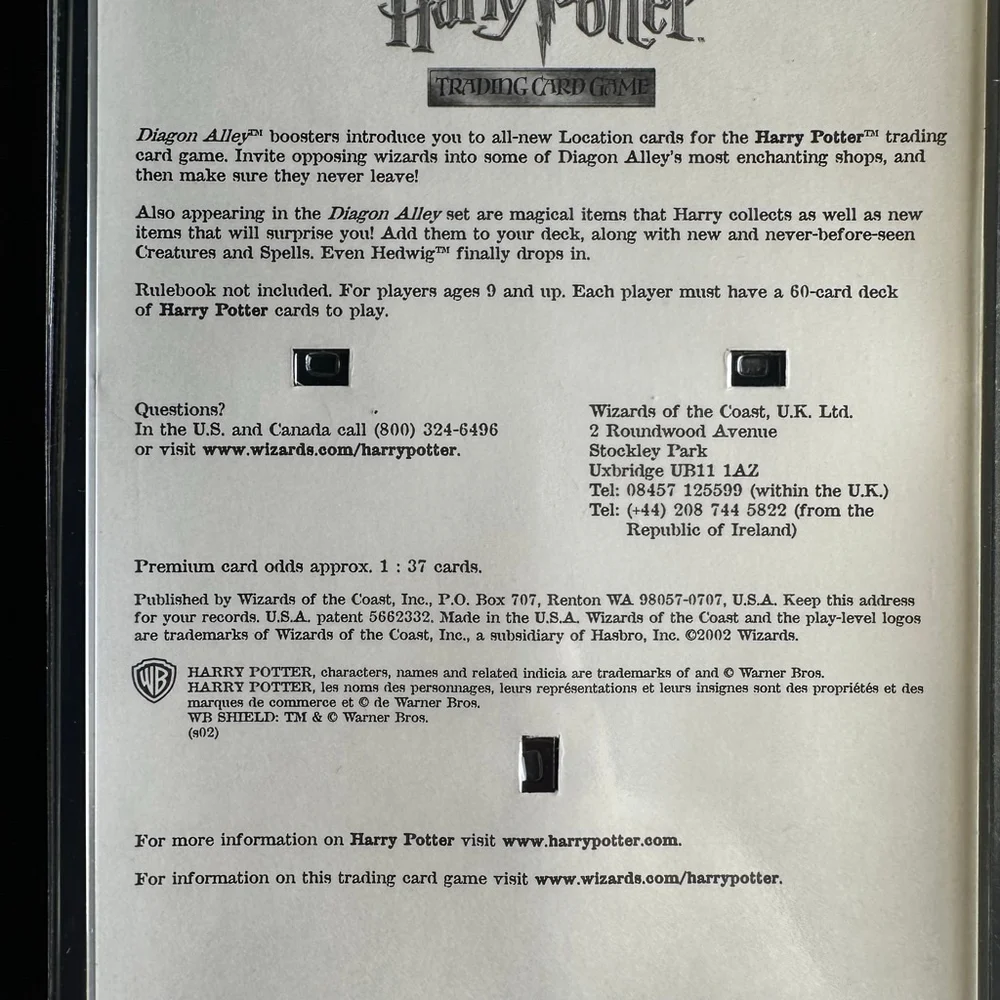 Harry Potter Trading Cards Diagon Alley Booster Pack 2001